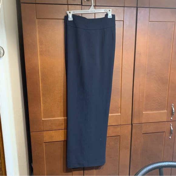Long Wide leg lined navy dress pant - Picture 6 of 9